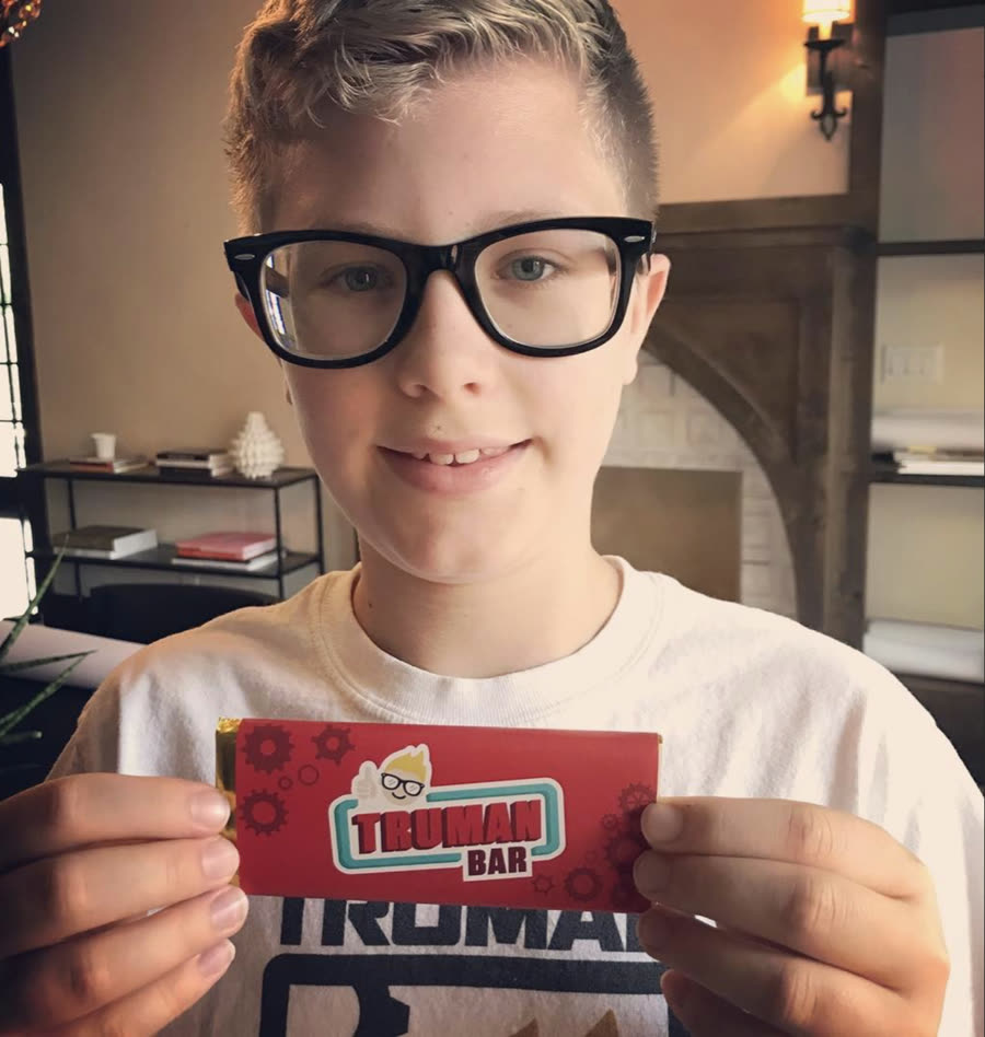 Truman with the bar